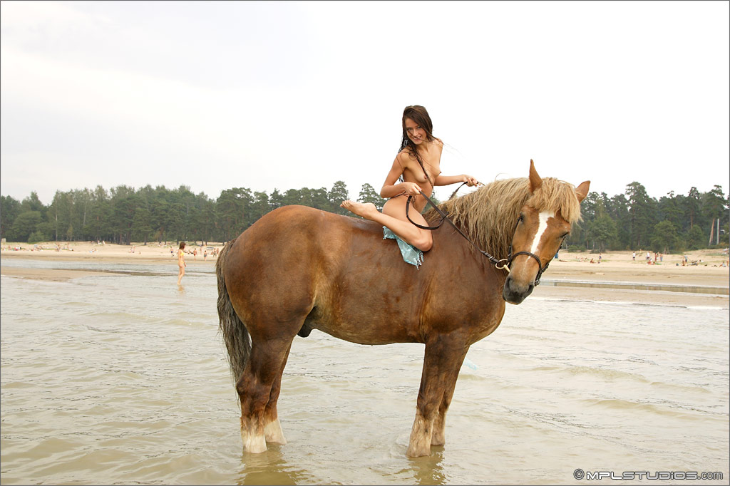 Photo #2 of Maria posing in Horsing Around