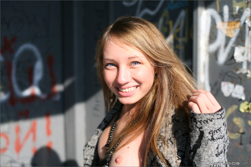 Photo #7 of Masha posing in Bus Stop