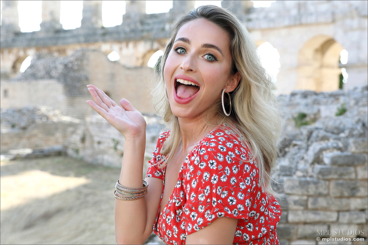 Photo #7 of Cara Mell posing in Postcard from Pula